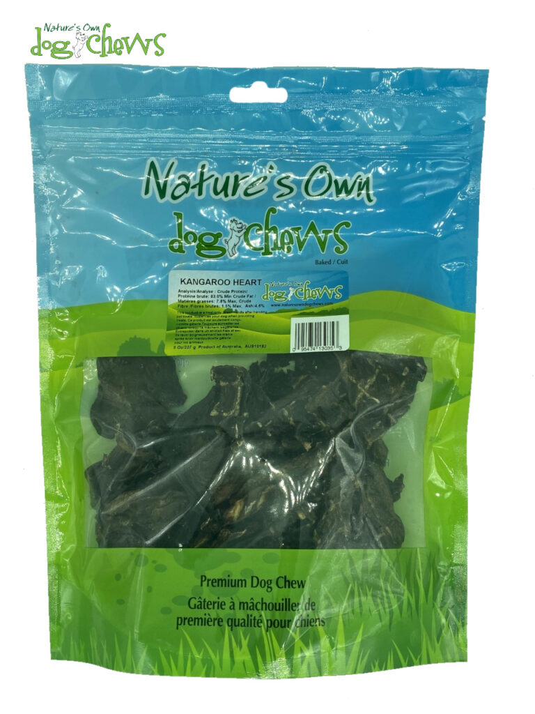 Kangaroo Heart Dog Chew (227g) - Nature`s Own Dog Chews